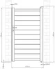 Vente-unique - NAZARIO Side gate Metall Grau - B 4,6 cm x H 176 cm x L 100 cm Bild 5