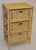Rattani Regal Rattanregal mit 3 Schüben, Korbregal mit Schub Fb. honig Bild 2