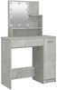 vidaXL Schminktisch mit LED Betongrau 86,5x35x136 cm 808814 Bild 3