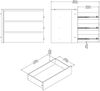 Dmora Kommode Boulogne, Mehrzweckkommode, Schlafzimmerkommode, Schrank mit Schubladen, 87x55 h70 cm, Weiß Bild 3