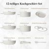 SURFOU Topf-Set 12-teiliges Topfset Abnehmbarer Griff Pots & Pans Sets, Pfanne 7inch Topf 8/10inch Cookware Wohnmobil Kochgeschirr für Camping Bild 1