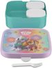 Mepal 'Campus' Brotdose Groß inklusive 2 auslaufsicheren Bento Fächern & Gabel, Kunststoff Paw Patrol Girls, 1250 ml Bild 2