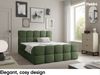 MEBLINI Boxspringbett VALENTO 200x200 cm mit Bettkasten – H3/Grün Boucle Polsterbett - Doppelbett mit Topper & Bonellfederkern-Matratze Bild 2