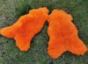 Provellus Fellteppich Öko Lammfell Schaffell Orange Mandarine Echtes Fell L-XL, 80cm - 100cm Bild 2