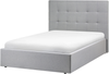 Bett mit Stauraum LORIENT Stoff Grau 120 x 200 cm Bild 5