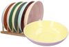 MamboCat Pastateller 6er Set Spaghettiteller Pastello buntes Steingut Pasta Salate Bowl Bild 4