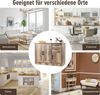 Freistehender Buffetschrank mit 2 Schubladen 3 Türen und 1 verstellbarem Regal Grau Bild 3