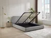 Vente-unique - VANARI Bett Stoff Grau - B 215 cm x H 95 cm x L 141 cm Bild 2