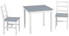 HOMCOM Essgruppe Esstisch mit 2 Stühle, (Tischgruppe, 3-tlg, Esszimmergruppe), für Wohnzimmer, Küche, Grau+Weiß, Kiefernholz Bild 4