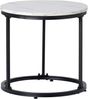 Couchtisch 2er-Set 50 x 70,5 / 45,5 x 44 cm, MDF mit Marmoroptik, verschachtelbar,weisser Marmor Bild 5