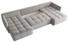 Wohnlandschaft Schlafsofa Sofa TREVISO Stoff Monolith Hellgrau Bild 4