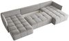 Wohnlandschaft Schlafsofa Sofa TREVISO Stoff Monolith Hellgrau Bild 2