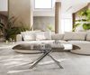 Couchtisch Edge Boot 140x80 cm Keramik Emperador Extra Lucidato Dunkelbraun Sarity Edelstahl gebürstet Bild 2