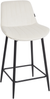 Set mit 2 Barstühlen DUBROVNIK Samtstoff Helles Beige Bild 4