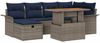 vidaXL Gartensofa-set mit Kissen mit Speicher 7 pcs Grau Poly-Rattan 3359916 Bild 2