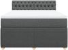 vidaXL Boxspringbett mit Matratze Dunkelgrau 140x190 cm Stoff 3287459 Bild 4
