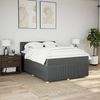 vidaXL Boxspringbett mit Matratze Dunkelgrau 140x190 cm Stoff 3287459 Bild 3