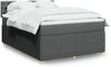 vidaXL Boxspringbett mit Matratze Dunkelgrau 140x190 cm Stoff 3287459 Bild 1