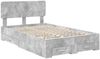 vidaXL Bettrahmen mit Kopfteil Beton Grau 120 x 200 cm Holzwerkstoff 3412394 Bild 4