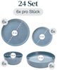 PURE LIVING INTERIOR DESIGN Geschirr-Set 6 Pers. 24-tlg - Hochwertiges Steingut Geschirrset - Tafelservice (24-tlg), 6 Personen, Steingut, Geschirr Set - Schüssel- und Teller Set Bild 2