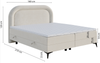 Selsey 'Loreo' Boxspringbett mit Samtbezug, greige, 160x200 cm Bild 4