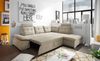 Ecksofa Couch NALO Sofa Schlafcouch Bettsofa sand beige L-Form rechts Bild 2