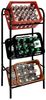 Spetebo Kastenständer 3er Metall Getränkekisten Ständer schwarz 116x50cm, Set 10-tlg, für 3 Getränkekisten oder Universalboxen in ca. 45 cm x 35 cm x 27 cm Bild 2