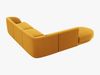 Micadoni 6-Sitzer Ecke links Sofa Miley | Beinfarbe Black Plastic, Gelb, Samt Bild 3