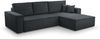 AX LIVING Dunkelgrau Cord Couch L Form – Cedria Wohnlandschaft 287cm Bild 2