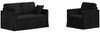 vidaXL Sofa Set 2 pcs Schwarz 138 x 78 x 80 cm Samt 3407513 Bild 2