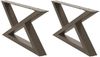 vidaXL Couchtischbeine 2 Stk. Naturstahl 70x(30-31,3) cm Stahl 4012695 Bild 2