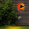 2er Set LED Solarleuchte, Erdspieß, schwarz-orange, H 61 cm Bild 4