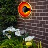 2er Set LED Solarleuchte, Erdspieß, schwarz-orange, H 61 cm Bild 2