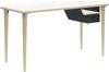 Poise Desking, 4 Füße aus Eiche, Ablagefach anthrazitgrau, Maße: H 740 x B 1000 xT 600 mm Bild 2