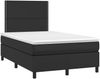 vidaXL Polsterbett mit Matratze Schwarz 120x200 cm Kunstleder, Härtegrad: H2 [3142773] Bild 3