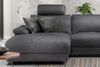 KAWOLA Sofa LOLA Ecksofa XL Stoff grau mit motorischer Relaxfunktion Recamiere links 84 x 178 x 304 cm Bild 4