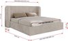 Polsterbett Bett mit Holzlattenrost Schlafzimmer Bett Doppelbett gepolstertes Kopfteil Foam Matratze - EMORA CLASSIC - 200x200 cm - Beige Cord - MIRO LUX Bild 4