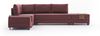 Eckschlafsofa, 'Fly', 70 x 210 x 280, Weinrot Bild 5