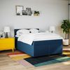 Boxspringbett mit Matratze, Stoff, Viereckige, grauer Fuß, Blau, 140x190 cm, true Bild 4