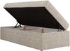 Boxspringbett 90x200 Polsterbett ZERO 90 Einzelbett ohne Kopfteil, inkl. Stauraum & Multipocket-Matratze, Hotelbett - Beige Strukture - H3 - Topper Visco Bild 5