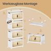 SONGMICS Organizer auf Rollen, 4 Ebenen, Boxen mit Deckel, aus Kunststoff, stapelbar, 220 L, weiß Bild 4