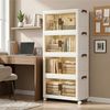 SONGMICS Organizer auf Rollen, 4 Ebenen, Boxen mit Deckel, aus Kunststoff, stapelbar, 220 L, weiß Bild 3