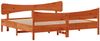 vidaXL Massivholzbett ohne Matratze Wachsbraun 180x200 Kiefernholz 3216374 Bild 3