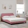 vidaXL Bett mit Matratze "Dover" Rosa 140x200 cm Samt 3208416 Bild 3