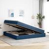 vidaXL Aufbewahrungsbett mit Matratze Blau 200 x 200 cm Polyester 3370253 Bild 4