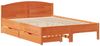 vidaXL Massivholzbett ohne Matratze Wachsbraun 120x200 cm Kiefernholz 3301832 Bild 3
