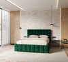 FDM Polsterbett Stauraumbett Bettgestell 90x200, 120x200, 140x200, 160x200, 180x200cm (MADE IN EU - mit hochwertigem Velours Bezug, Bettrahmen, Bett, Optional mit Matratze bestellbar, mit großen gepolsterten Kopfteil, mit Bettkasten zum aufklappen), Me... Bild 3