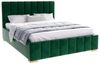 FDM Polsterbett Stauraumbett Bettgestell 90x200, 120x200, 140x200, 160x200, 180x200cm (MADE IN EU - mit hochwertigem Velours Bezug, Bettrahmen, Bett, Optional mit Matratze bestellbar, mit großen gepolsterten Kopfteil, mit Bettkasten zum aufklappen), Me... Bild 4