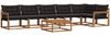 vidaXL Outdoor-Sofagarnitur mit Kissen 7 pcs Natürlich und Schwarz 3369523 Bild 2