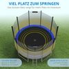 KINETIC SPORTS Trampolin Outdoor 'Salto Plus' - Komplett-Set für Kinder, USA Sprungtuch, Netz, Randpolster, Leiter, Blau-2, Ø 183 cm Bild 5